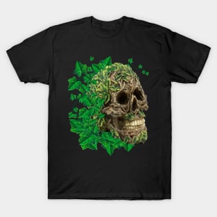 Unique Cool Tree Spirit Skull With Ivy T-Shirt